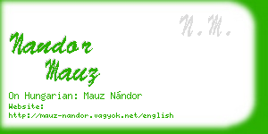 nandor mauz business card